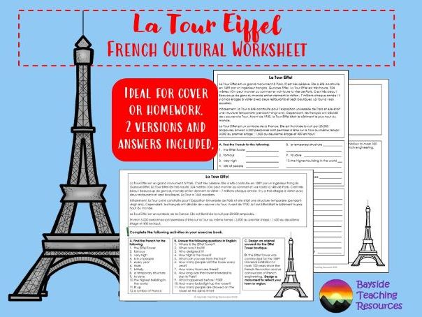 Eiffel Tower | Reading Comprehension | Cover Lesson