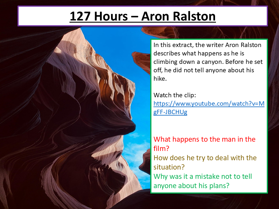 127 Hours Aron Ralston IGCSE