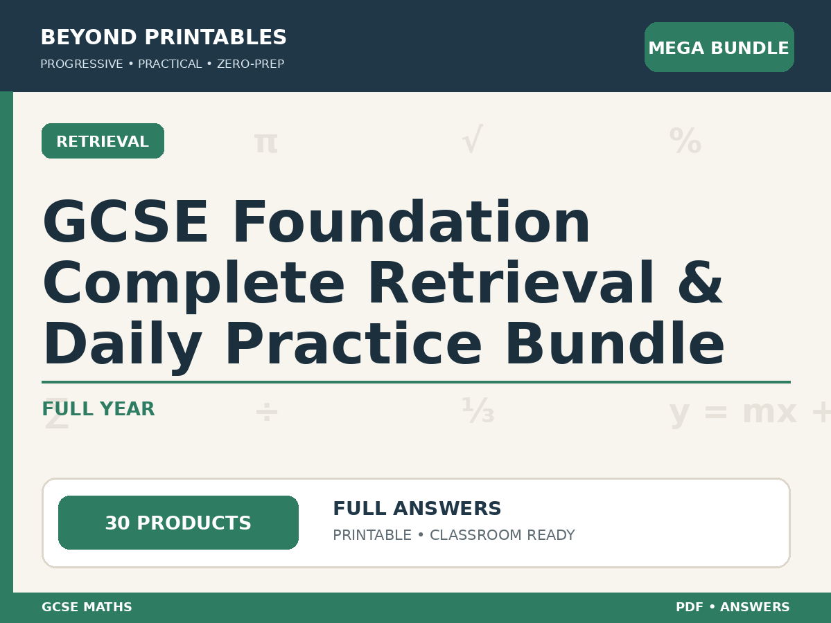 GCSE Foundation Complete Retrieval & Daily Practice Bundle | Full Year