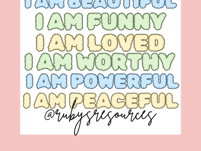 Pastel Affirmations Poster
