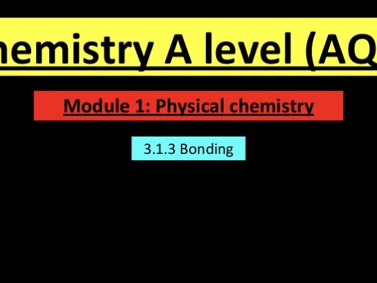 Bonding lesson (A level chemistry)