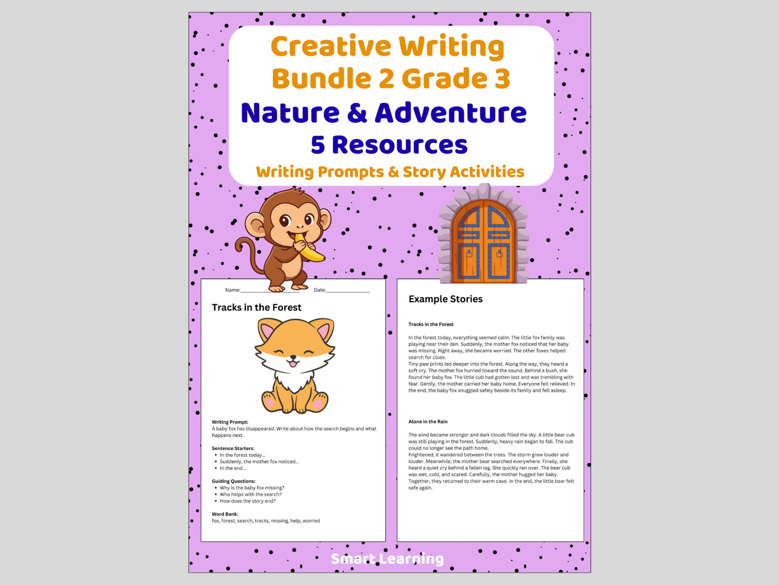 Creative Writing Bundle Grade 3 Adventure | Writing Prompts & Story Activities