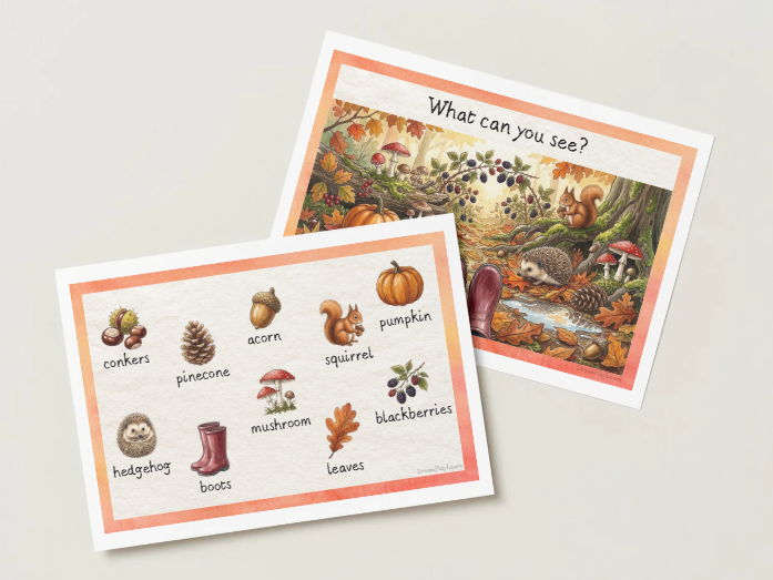 Autumn Vocabulary with "What Can You See?" Images