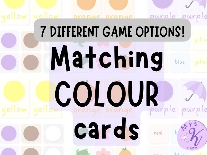 EYFS Preschool Colour Matching and Memory Game