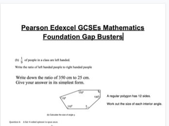 Pearsons Edexcel GCSE Mathematics Foundation Gap Busters