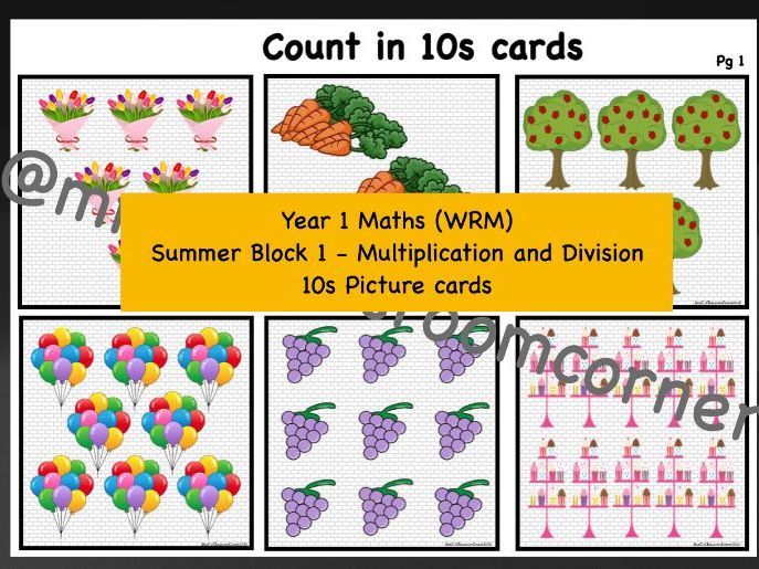 Groups of 10s Picture cards