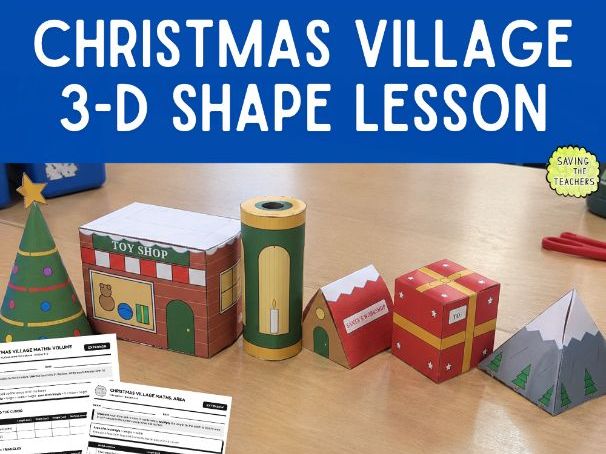 Christmas 3D Shape Nets | Area & Volume