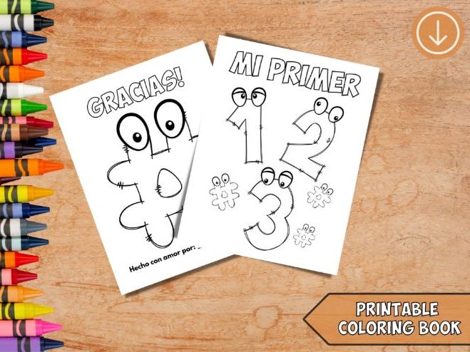 Mi Primer 123 : Números para Colorear y Contar (Imprimible)