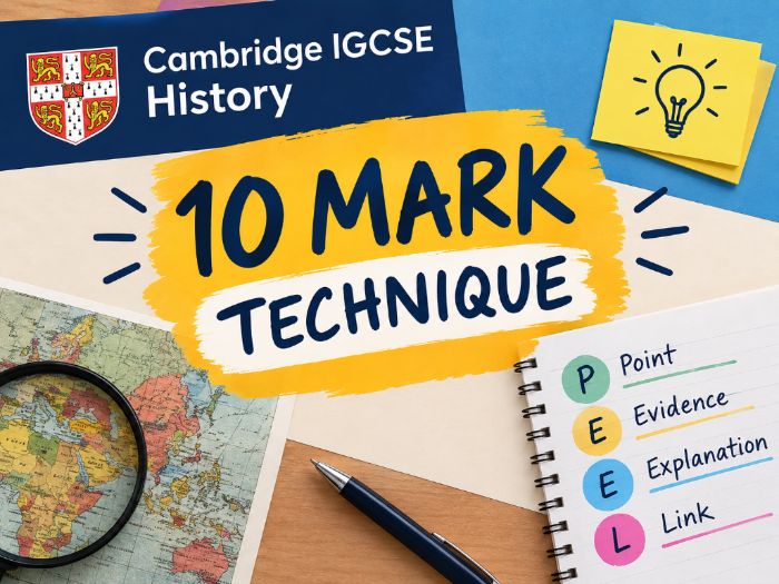 Cambridge iGCSE paper 1 - 10 mark question technique