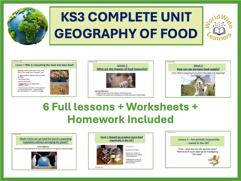 Complete Geography of Food Unit (Lessons 1–6)