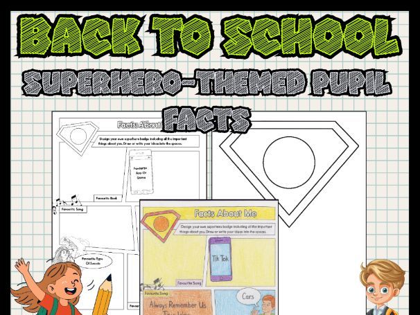 Superhero All About Me Worksheet | Back to School Icebreaker Activity