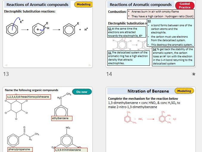 AQA A‑Level Organic Chemistry - Reactions of Benzene