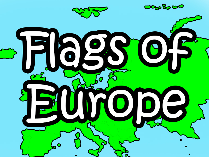 Flags and capital cities of Europe Poster and free flag game