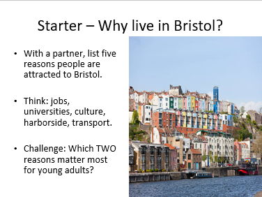 AQA GCSE Geography  Urban Change in the U.K Bristol Case study