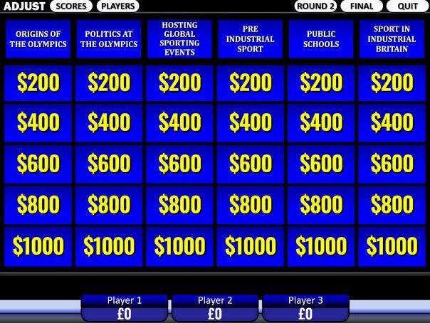 Dare to Dominate! A-Level PE "Jeopardy!" Ultimate Quiz Challenge!