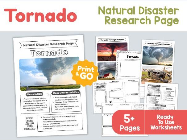 Tornado Worksheets | Causes, Effects, Safety and Weather Research