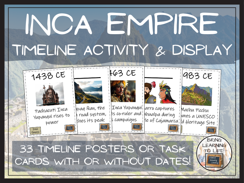 Inca Empire Timeline Display Research and Sorting Activity