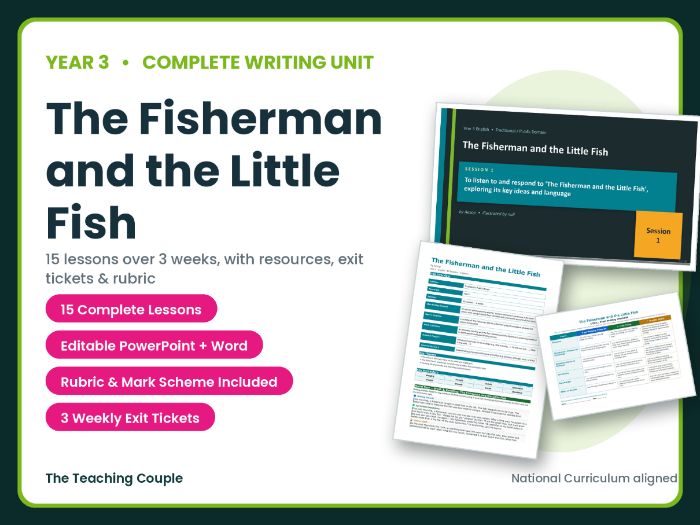The Fisherman and the Little Fish | Year 3 English Unit | 15 Complete Lessons