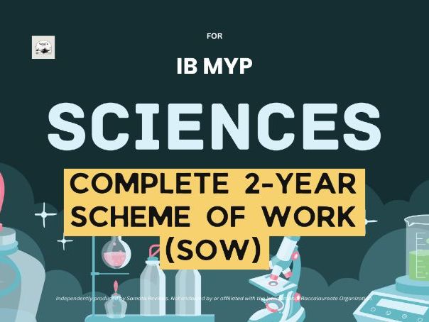 IB MYP Sciences Complete Scheme of Work (SOW) with 2-Year Course Plan/Assessment Calendar