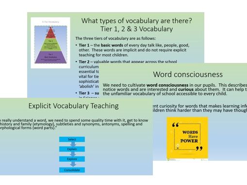 Vocabulary staff CPD presentation