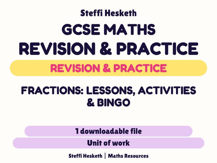 GCSE Fractions: Lessons, Activities & Bingo