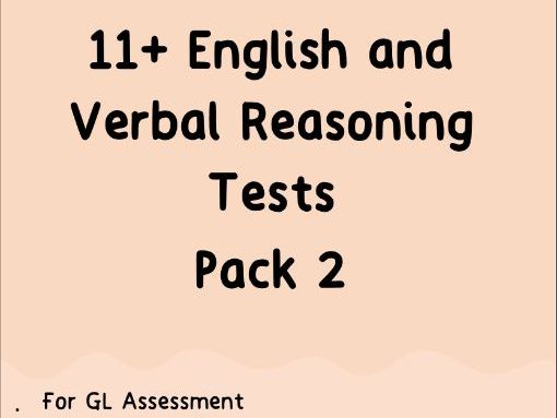 11+ English and Verbal Reasoning Tests Pack 2 (3 full tests)