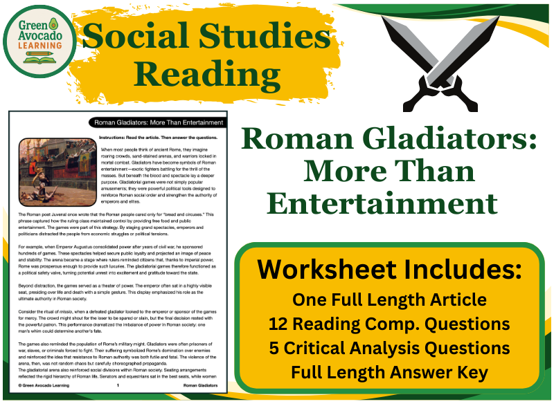 Roman Gladiators: More Than Entertainment