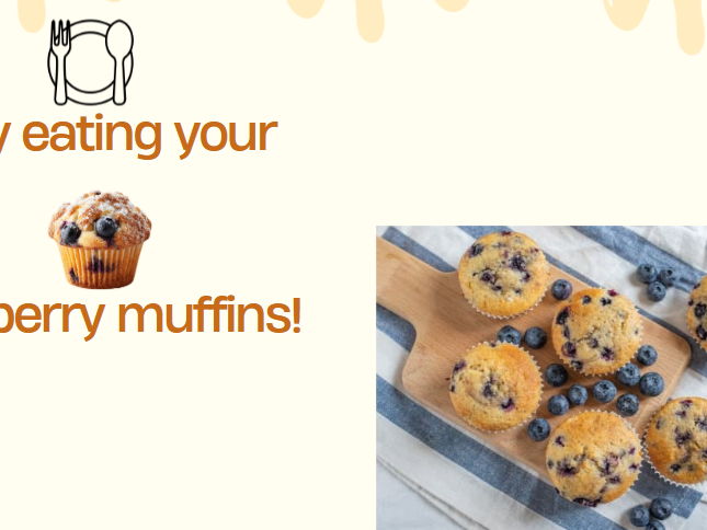 Visual blueberry muffin recipe