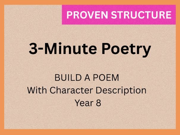 Poetry Lesson: Character Description Writing | 3-Minute Lesson | Year 8 (KS3)