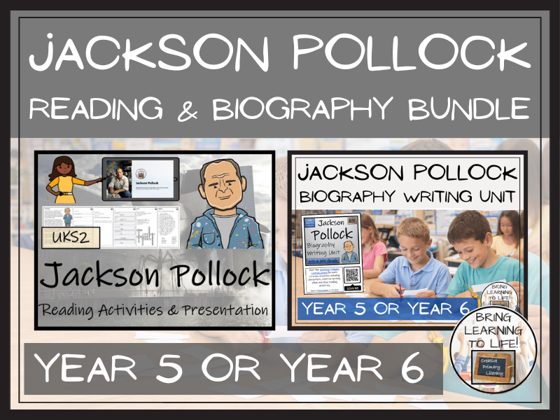 Jackson Pollock Reading Comprehension & Biography Bundle | UKS2
