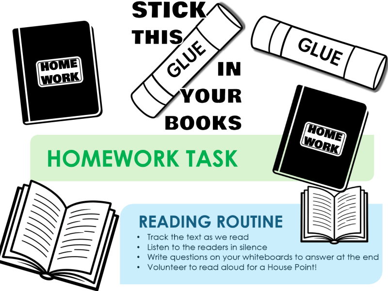 Reading Routine, Homework task, Logo and Banner, Gluestick logo