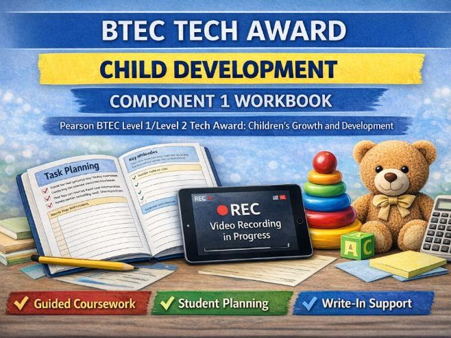 (2026) BTEC Tech Award Child Development Component 1 Workbook