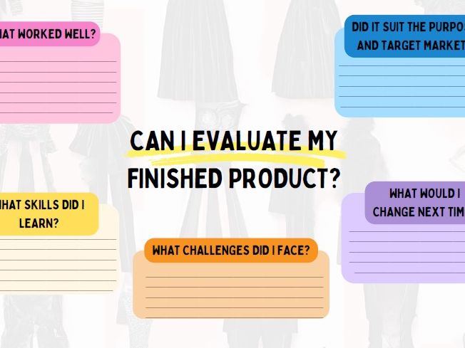 DT Fashion Evaluation KS2