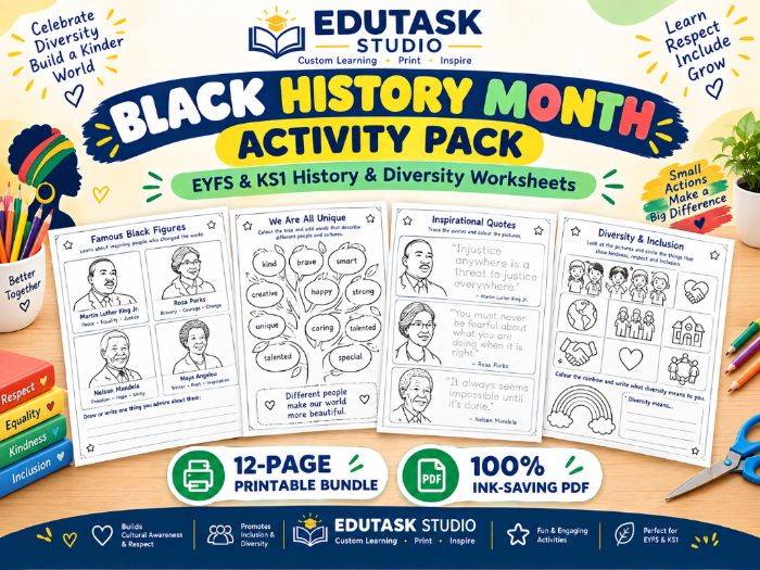 Black History Month 2026 Workbook & Activity Pack | Black British History | KS2 KS3