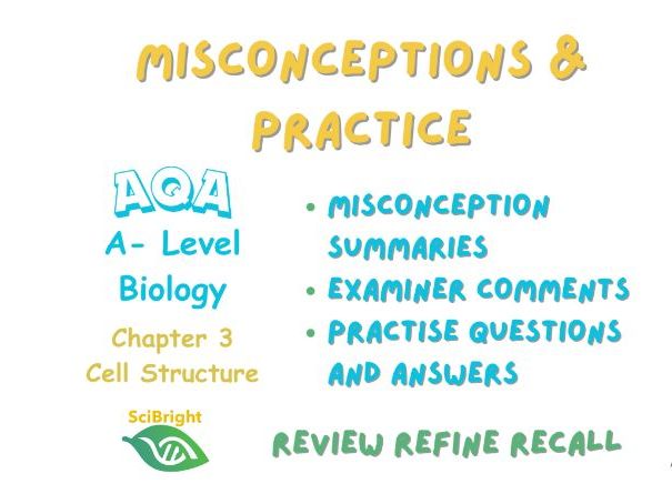 AQA A-Level Biology Revision Common Misconceptions & Practice 2026 Chapter 3 Cell Structure