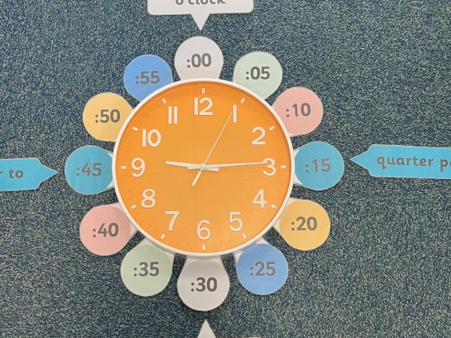 Clock Display Morandi Muted Colours