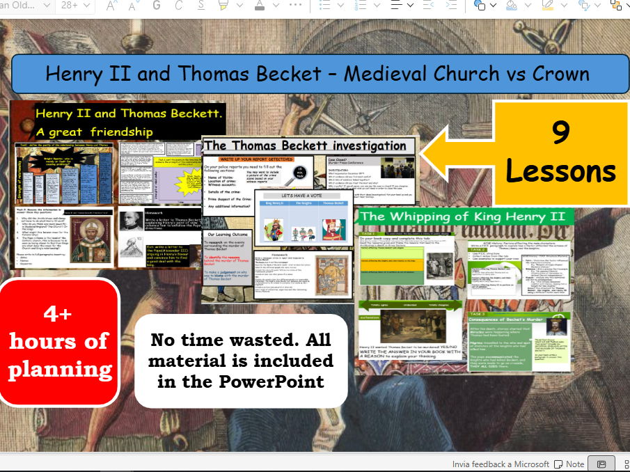 Henry II and Thomas Becket – Medieval Church vs Crown 3-Lesson Unit