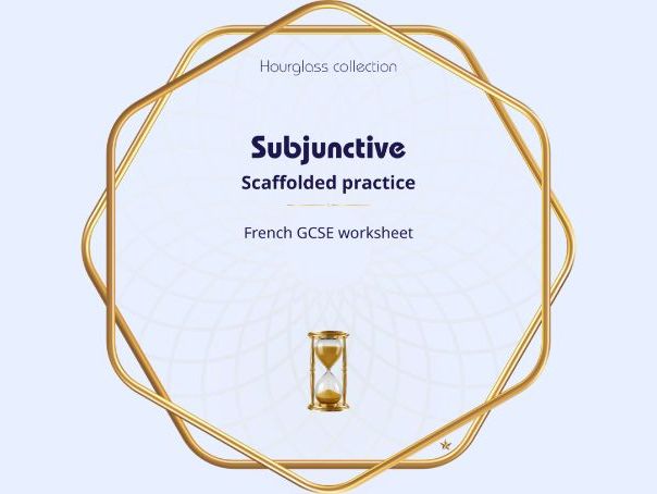 Subjunctive – Scaffolded practice – French GCSE worksheet