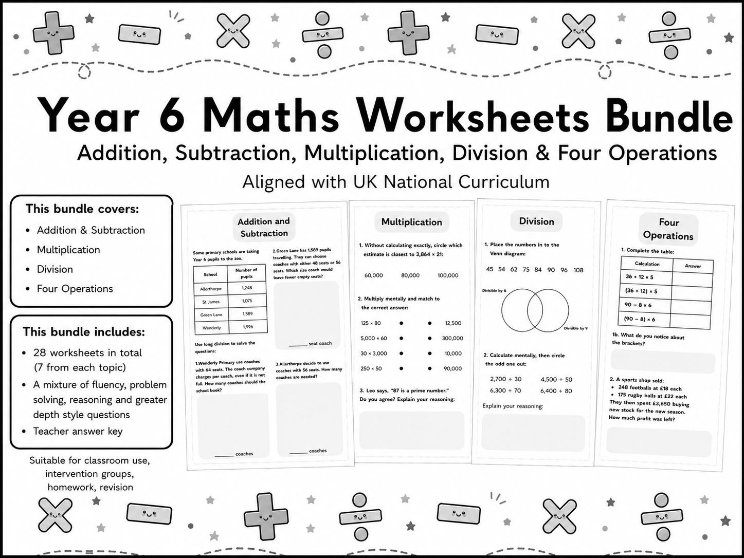 YEAR 6 NUMBER BUNDLE