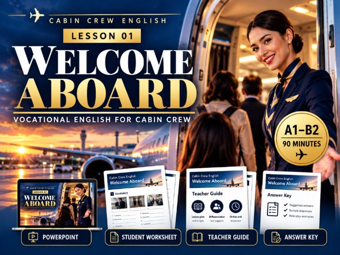 Cabin Crew English Lesson 1: Welcome Aboard