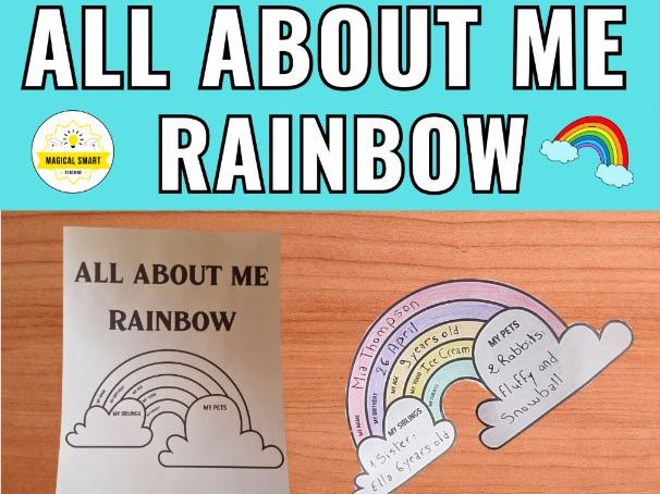 All About Me Activity - Rainbow Colors Back To School Craft Activity