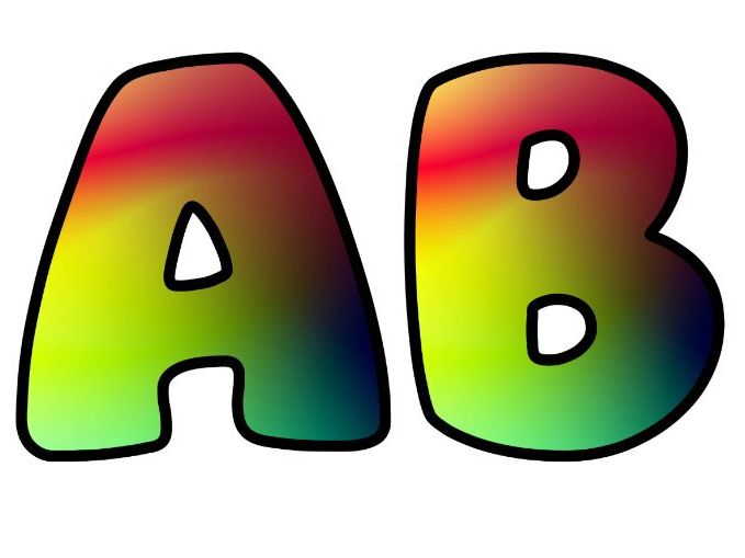 Yellow Red Blue Colors Classroom Display Lettering Set | Upper & Lowercase Letters, 0-9 and Signs