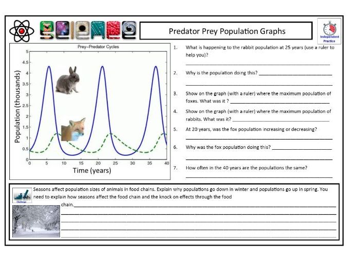Predator Prey Population Graphs CLF Lesson - Lesson 7 - KS4 BIOLOGY |  Teaching Resources