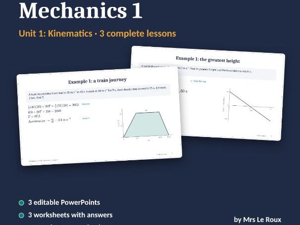 M1 Unit 1: Kinematics (Edexcel IAL)
