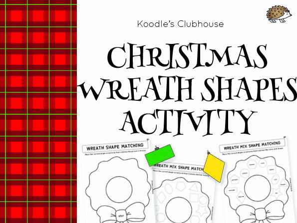 Christmas wreath shapes activity