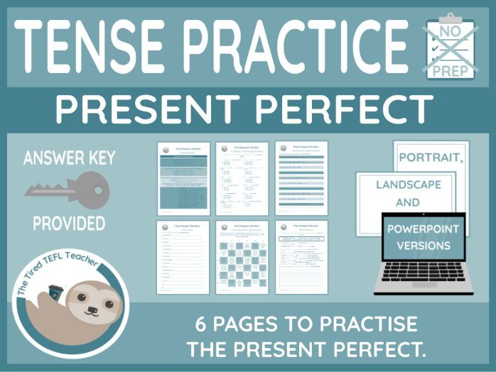 ESL Present Perfect Worksheets (PPT Version Included)