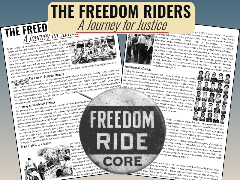 Freedom Riders Reading Comprehension