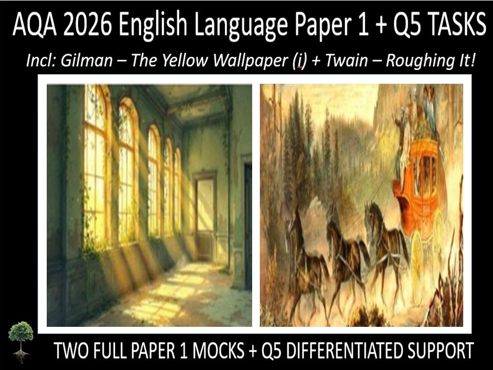 Two AQA 2026 GCSE English Language Paper 1 Mocks | Q5 TASKS