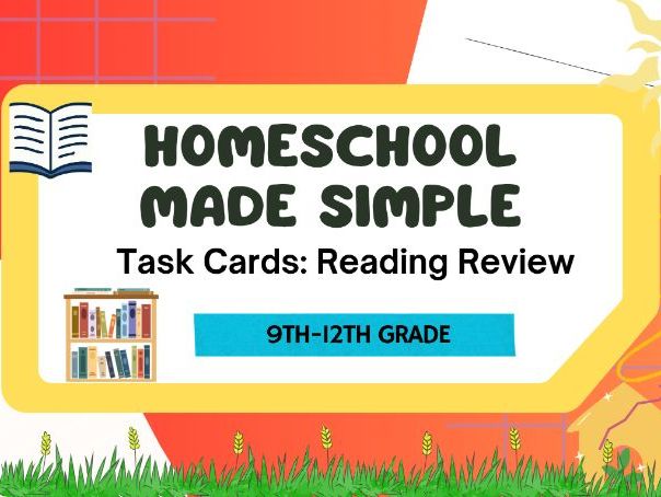 Task Cards | Reading Review | Grades 9th-12th