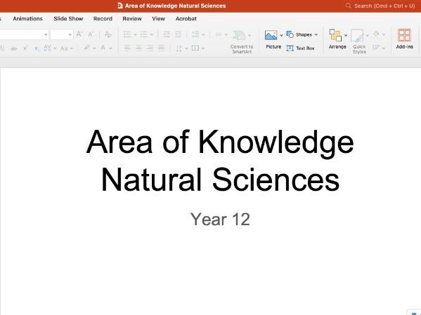 TOK AOK: NATURAL SCIENCES